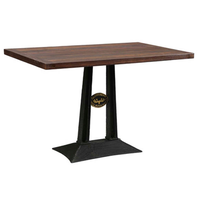 Bistro table SAMOS reclaimed wood 140x80x76cm brown