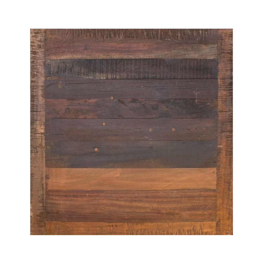 Bistro table SAMOS reclaimed wood 70x70x76cm brown