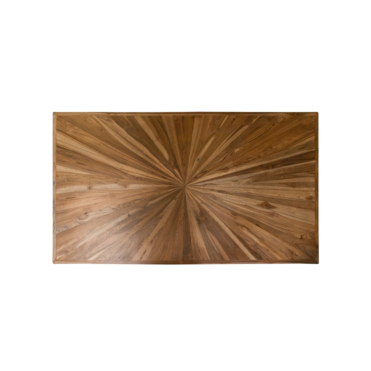Bistro table CORFU teak wood natural IR/BLACK 120x70x76