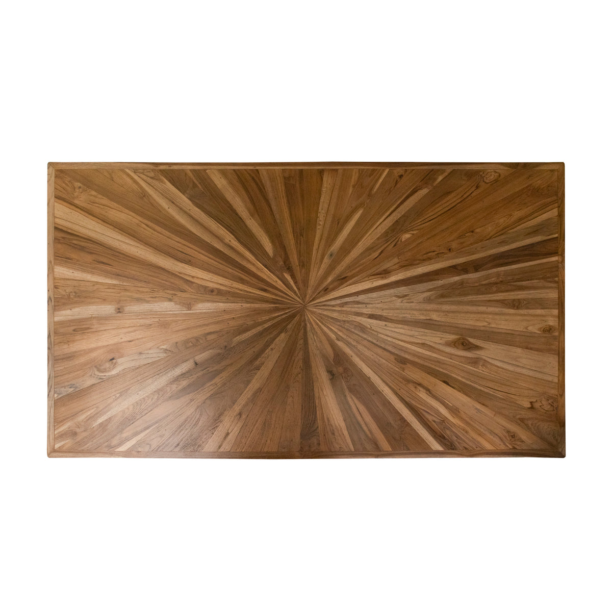 Bistro table CORFU teak wood natural IR/BLACK 140x80x76