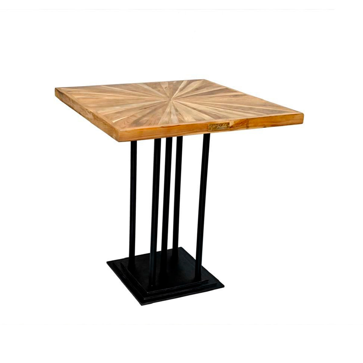 Bar table CORFU teak wood 70x70x105cm brown