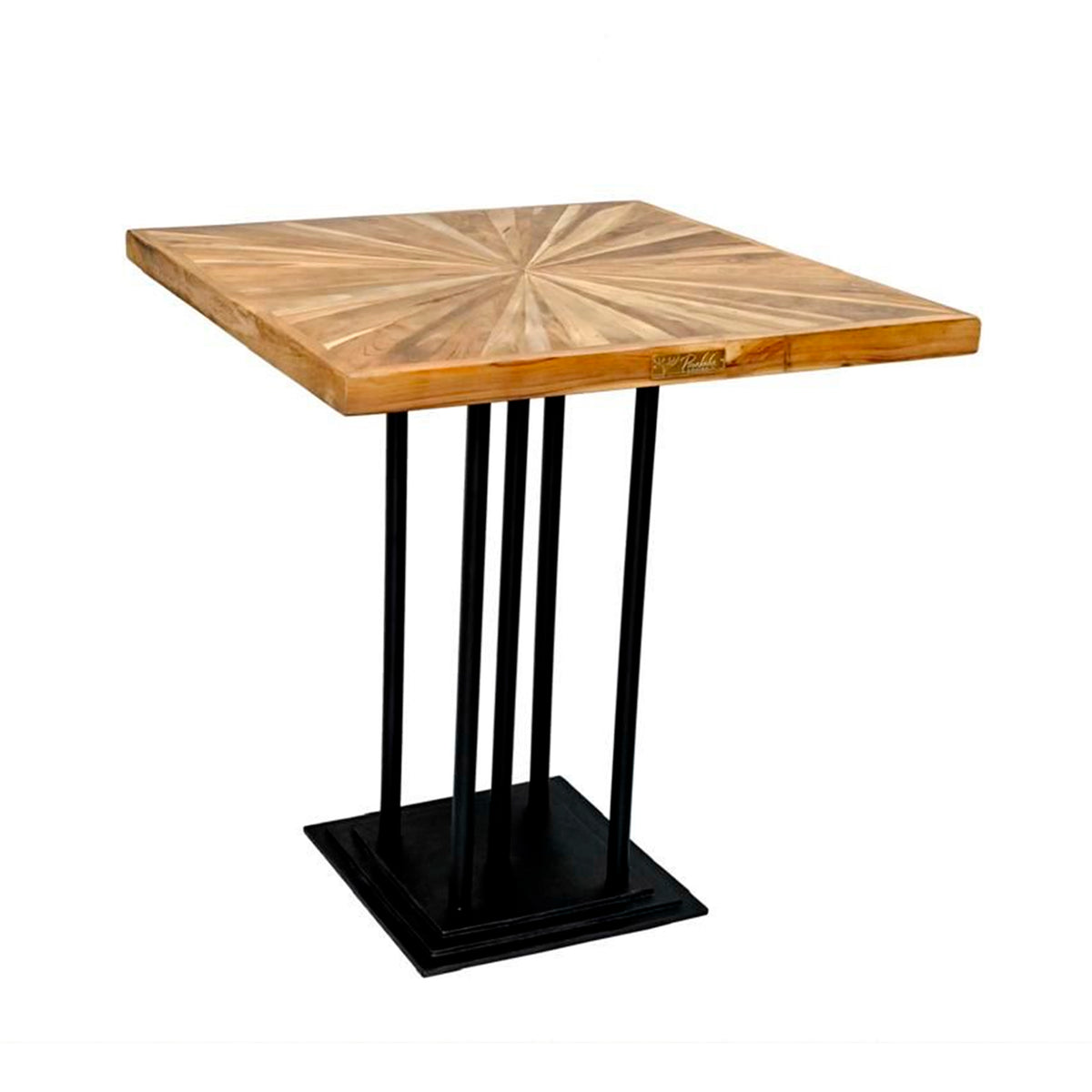 Bar table CORFU teak wood 80x80x105cm brown