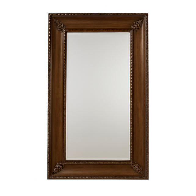 Mirror rectangular brown PU 220x125x13