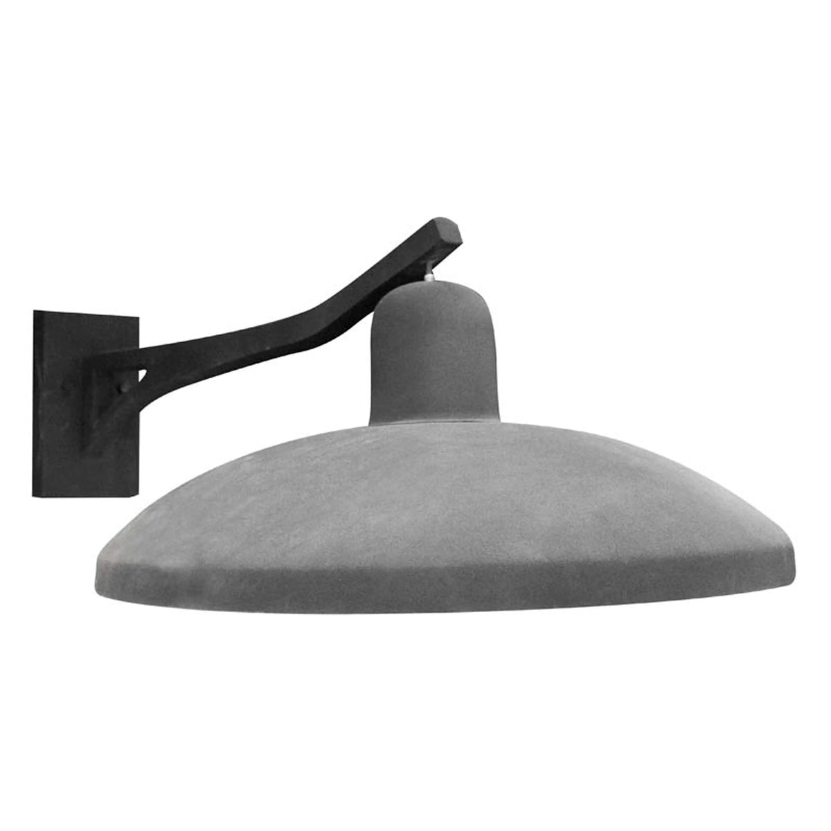Wall lamp OUTDOOR black & zinc inside ALU 112x59x40
