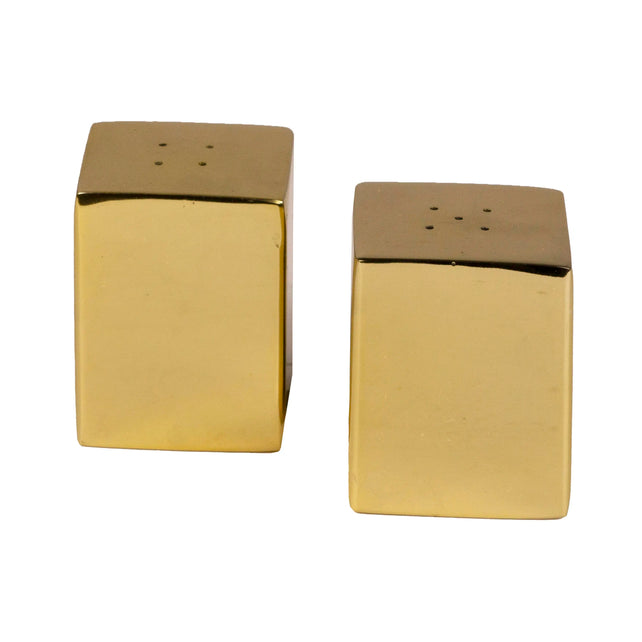 Salt & pepper set SS/GOLD 4x8x5