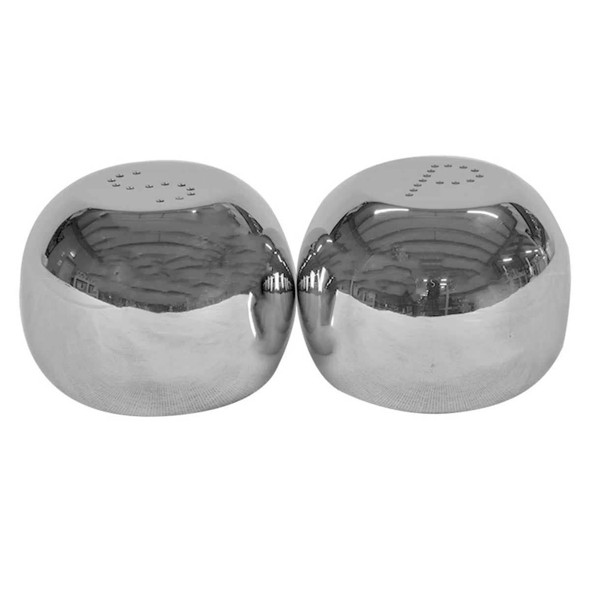 Salt & pepper set SS/NI 11x5x4