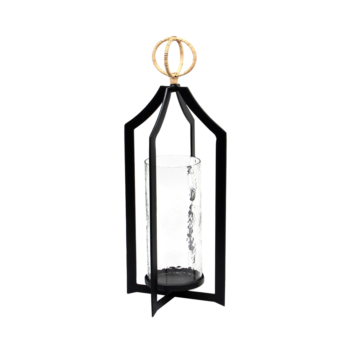 Hurricane w/hammered glass IR/MATTBLACK 19x19x47