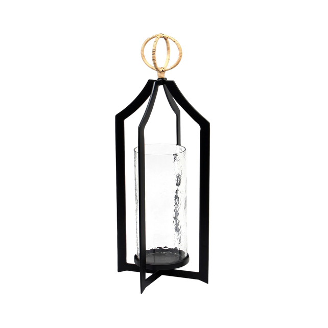 Hurricane w/hammered glass IR/MATTBLACK 19x19x47