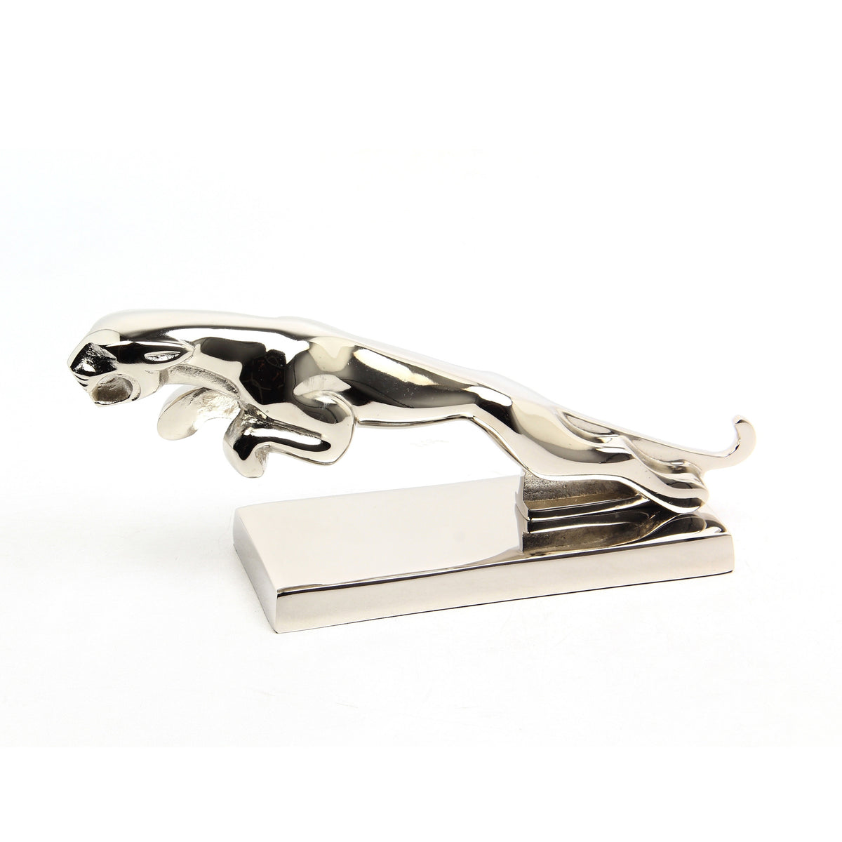 Decorative LEOPARD 38x11x17cm silver