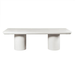 Dining table NATHAN concrete 240x100x76cm white
