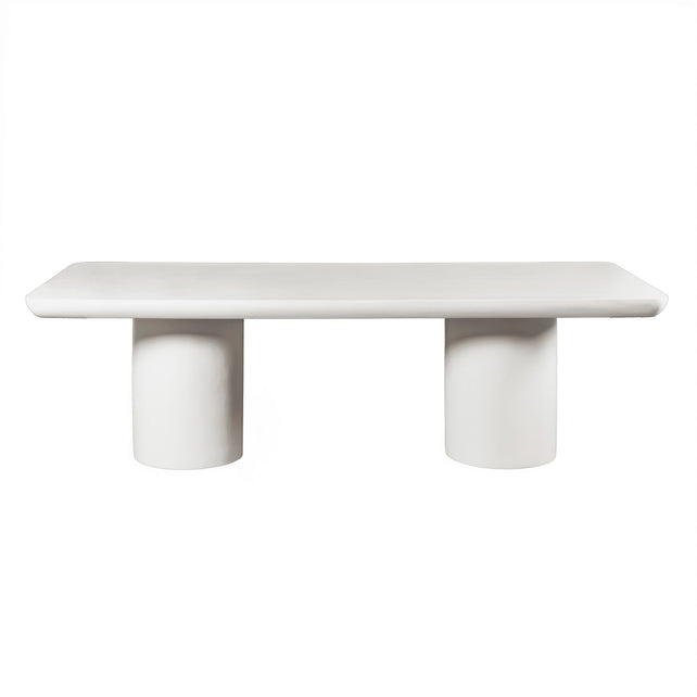 Dining table NATHAN concrete 240x100x76cm white