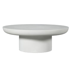 Coffee table BLAKE concrete Ø90x32cm white