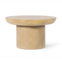 Side table BLAKE concrete Ø70x42cm brown