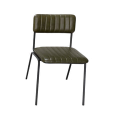 Dining chair BORIS stackable 46x52x78cm blue leather