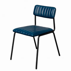 Eetkamerstoel BORIS stapelbaar 46x52x78cm cognac leer