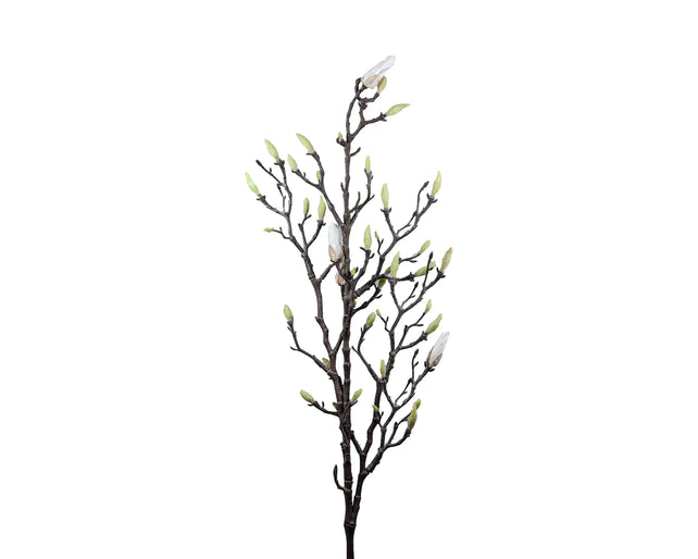 Flower branch MAGNOILA white 104cm