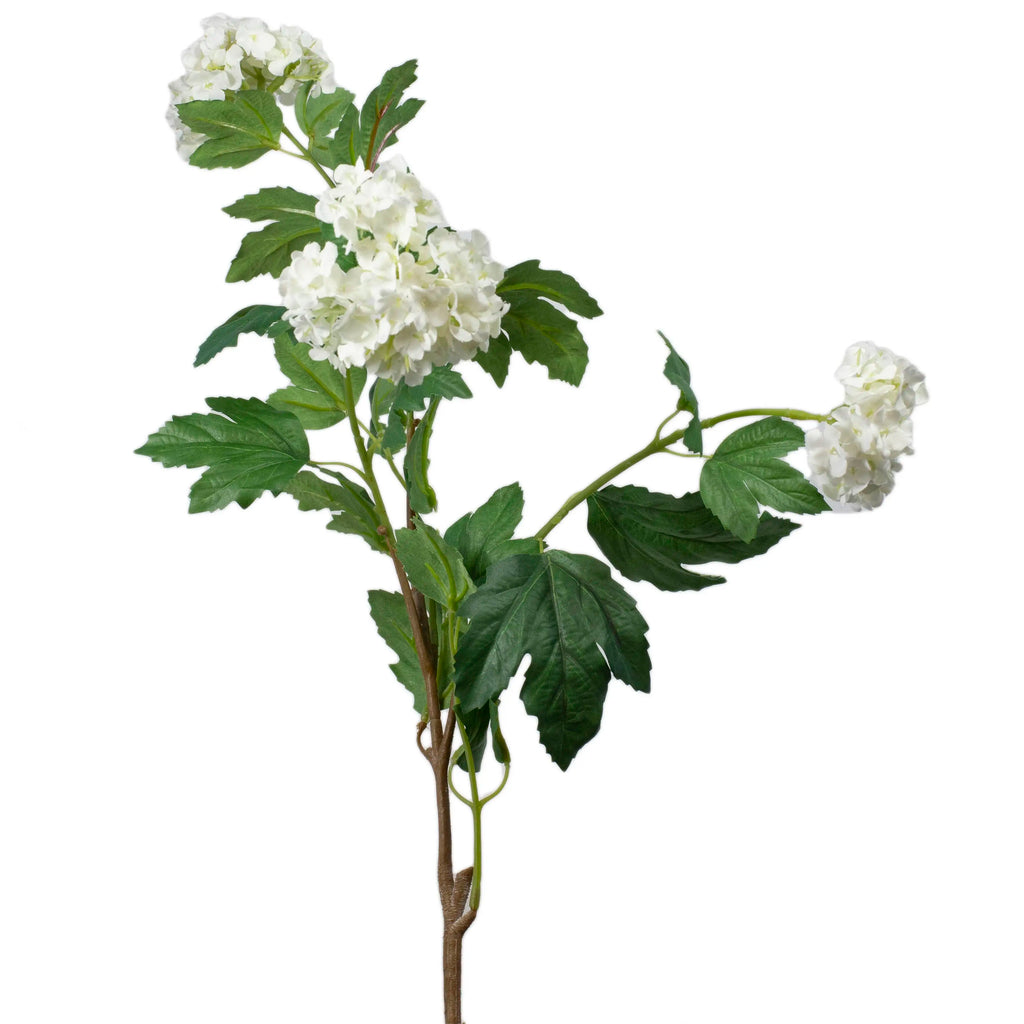 Flower SNOWBALL white 78cm