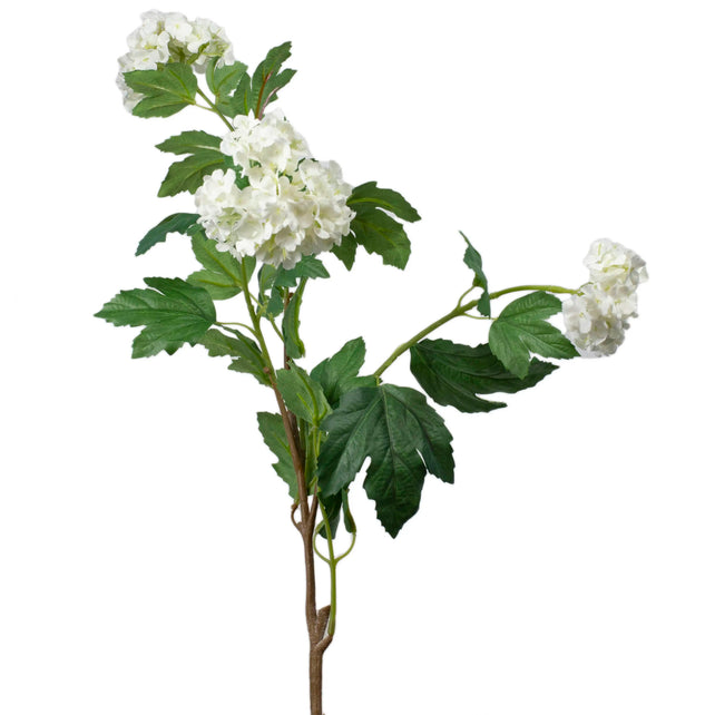 Flower SNOWBALL white 78cm