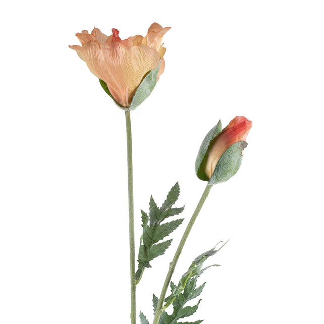 Flower poppy light orange 75cm