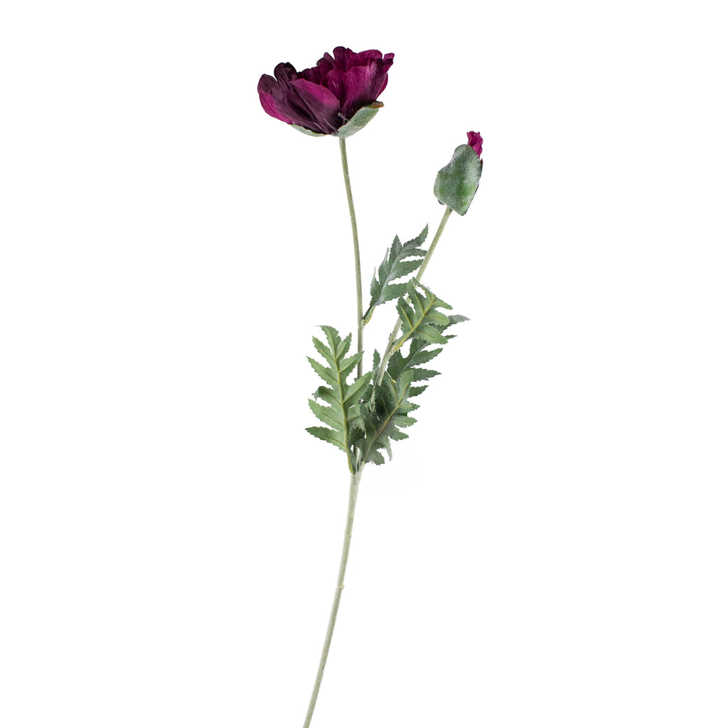 Flower poppy dark purple 75cm