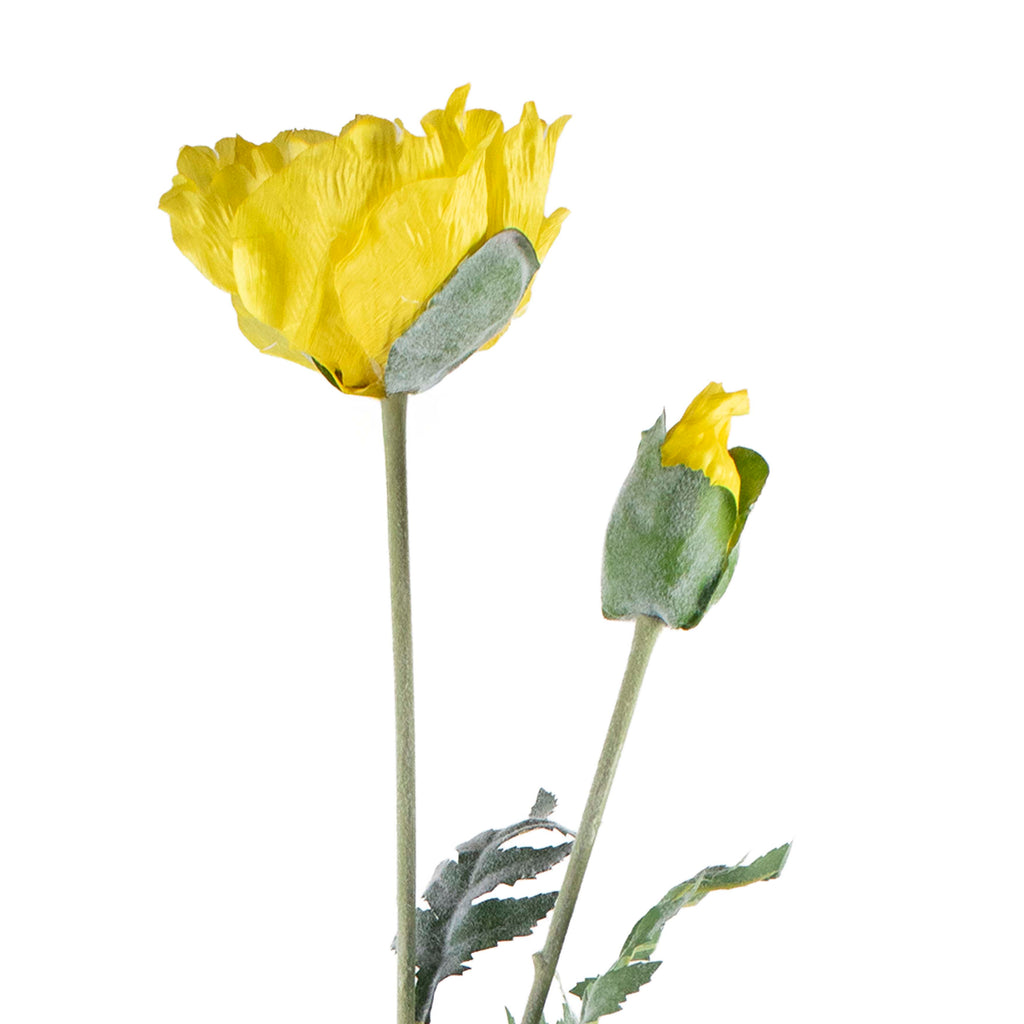 Flower poppy yellow 75cm