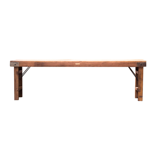 Bench folding recycled wood 150x30x45