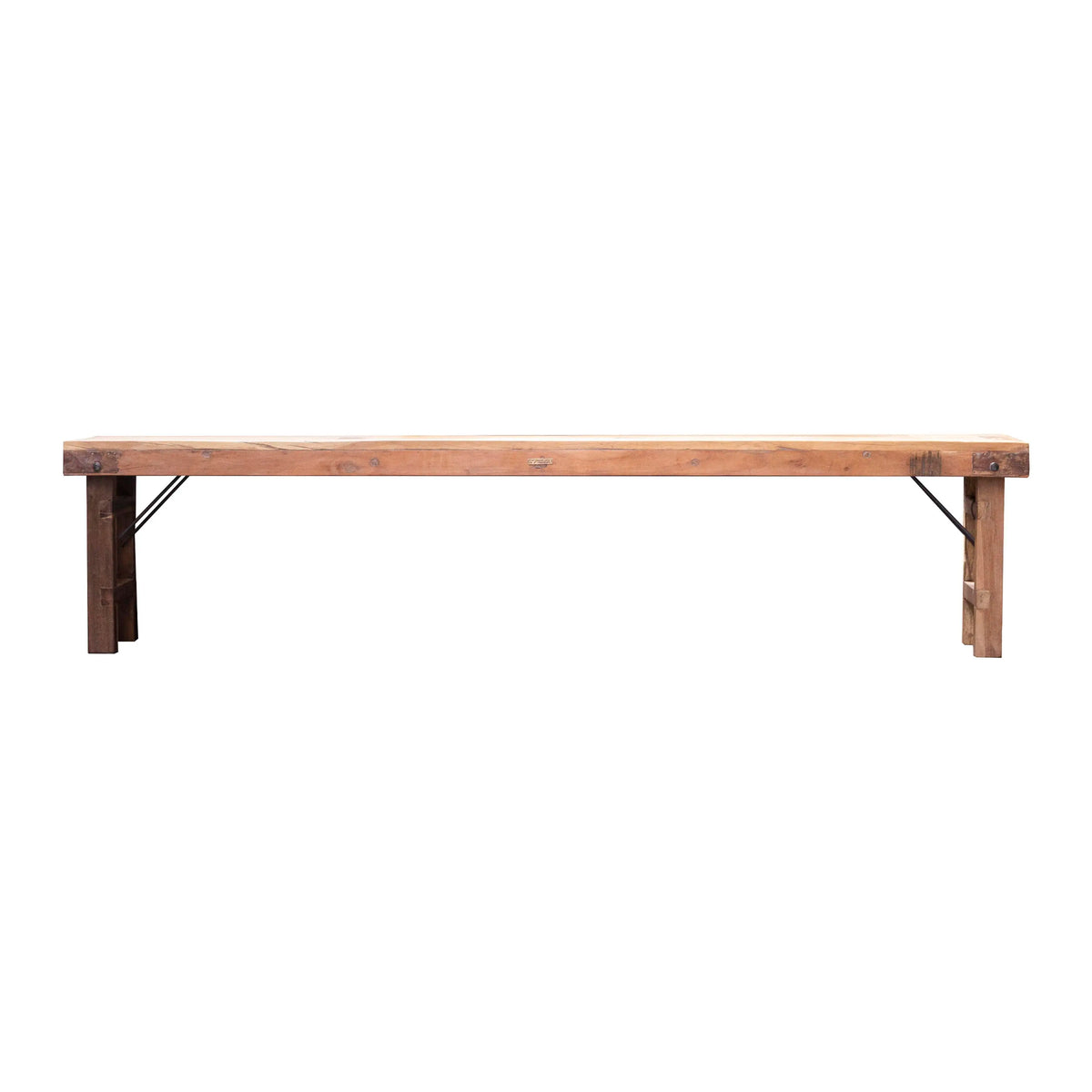 Bench folding recycled wood 200x30x45