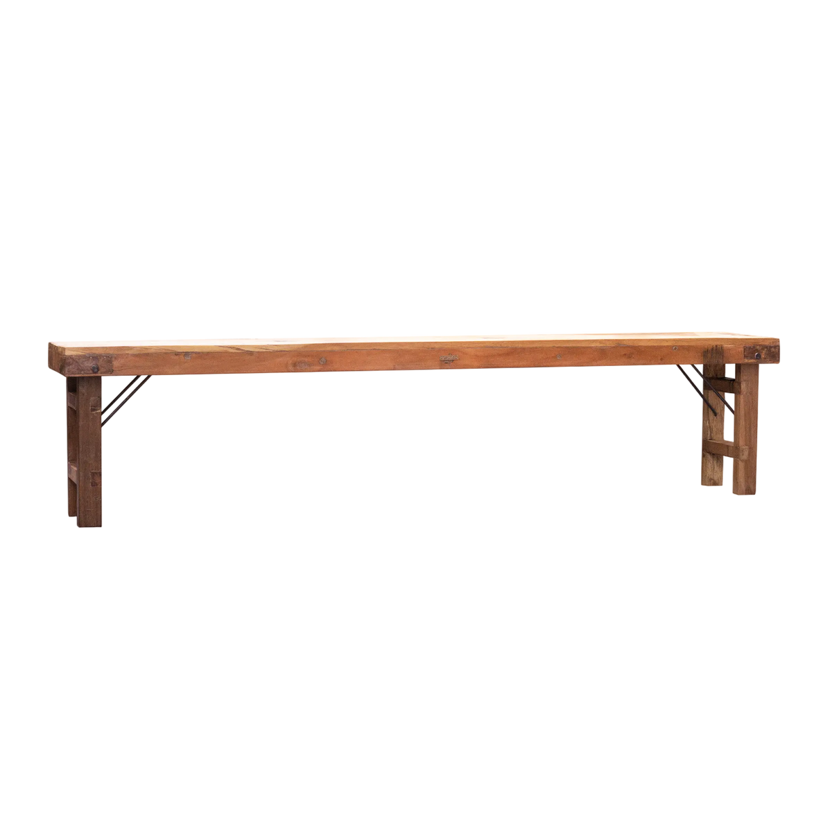 Bench folding recycled wood 200x30x45