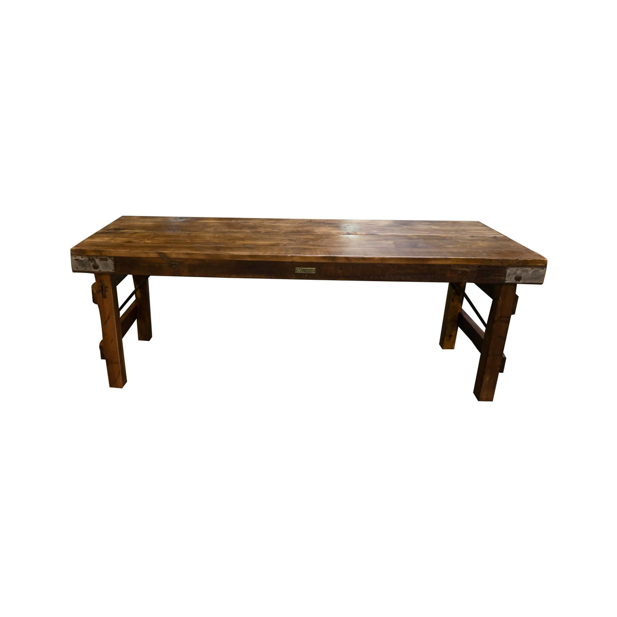 Bench folding wood natural 120x36x45