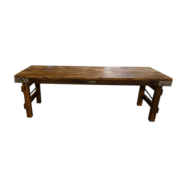 Bench folding recycled wood 140x36x45