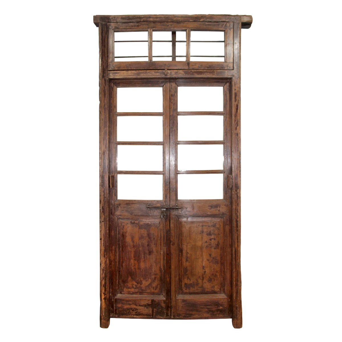 Door w/glass windows teak wood 122x10x260