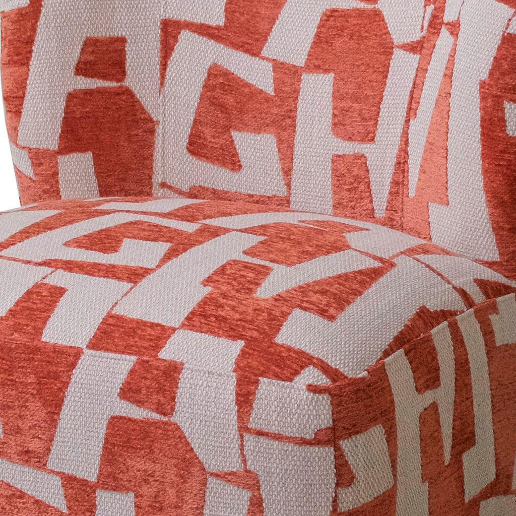 Zwenkstoel HARPER naturel 73x79x77cm oranje