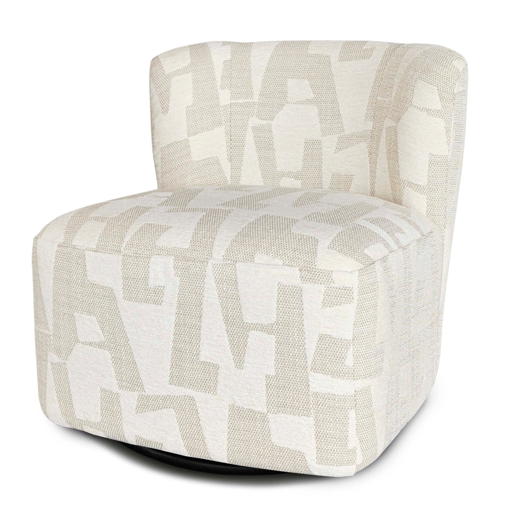 Swivel chair HARPER 73x79x77cm mixed ivory