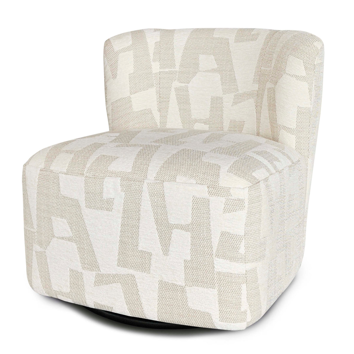 Draaifauteuil HARPER 73x79x77cm gemengd ivoor