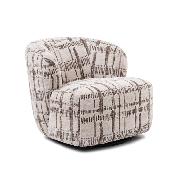 Swivel chair CARTER 78x85x71cm cream brown