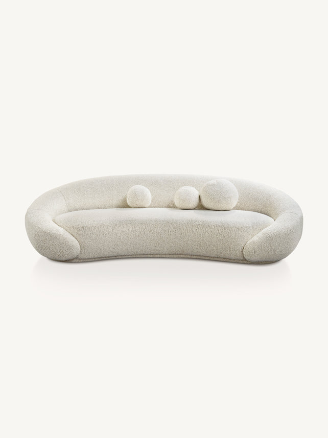Sofa BJORN 264x119x75cm strukturiert sandfarben
