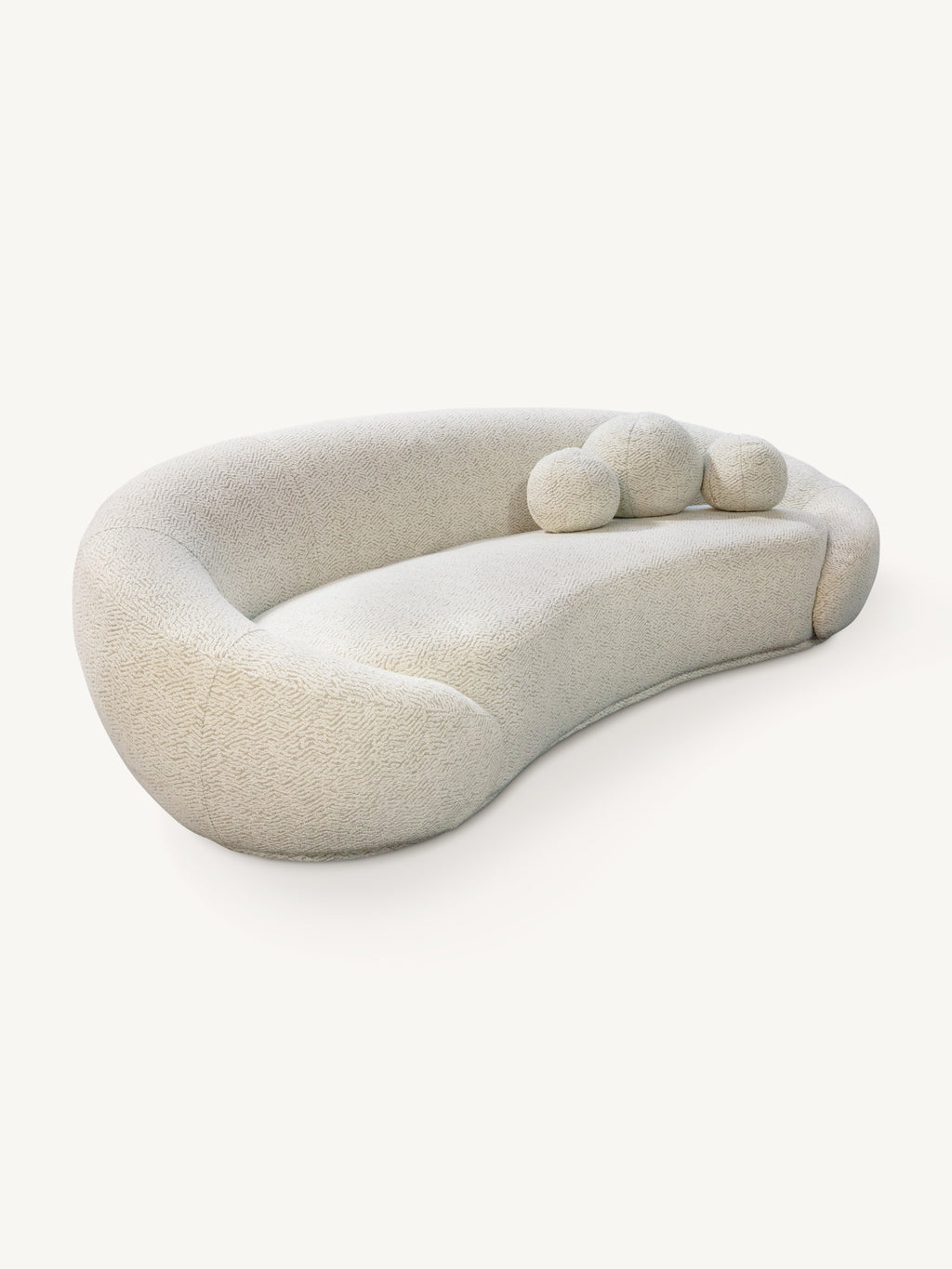 Sofa BJORN 264x119x75cm strukturiert sandfarben