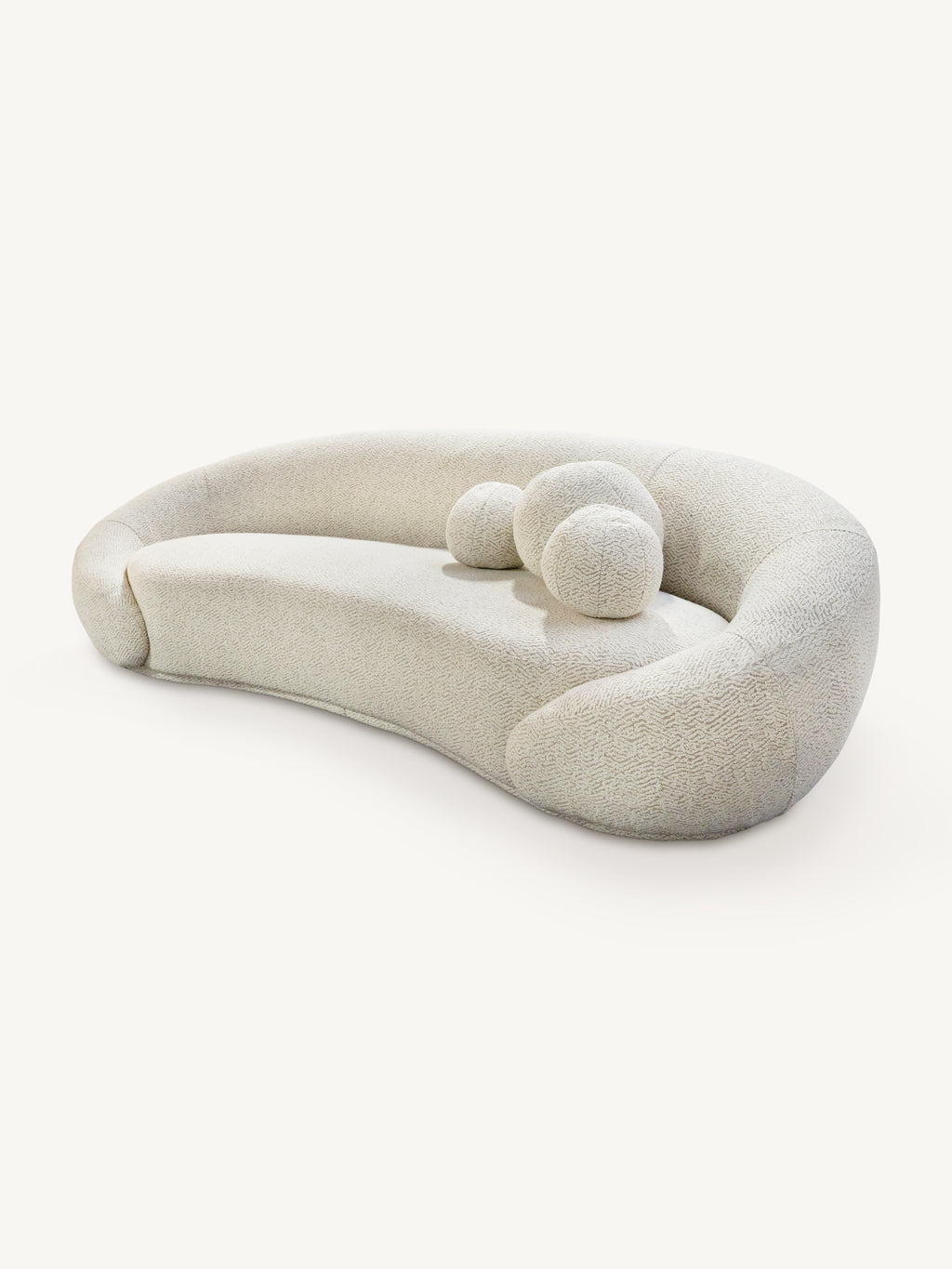 Sofa BJORN 264x119x75cm strukturiert sandfarben