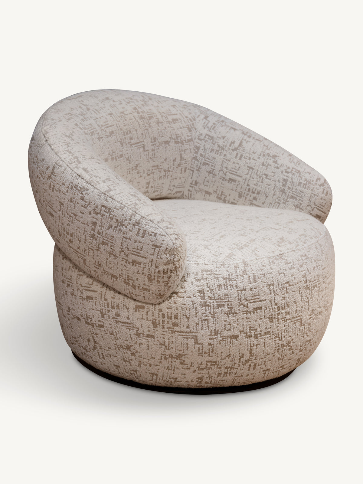 Swivel chair HAZEL 91x83x74cm textured sand