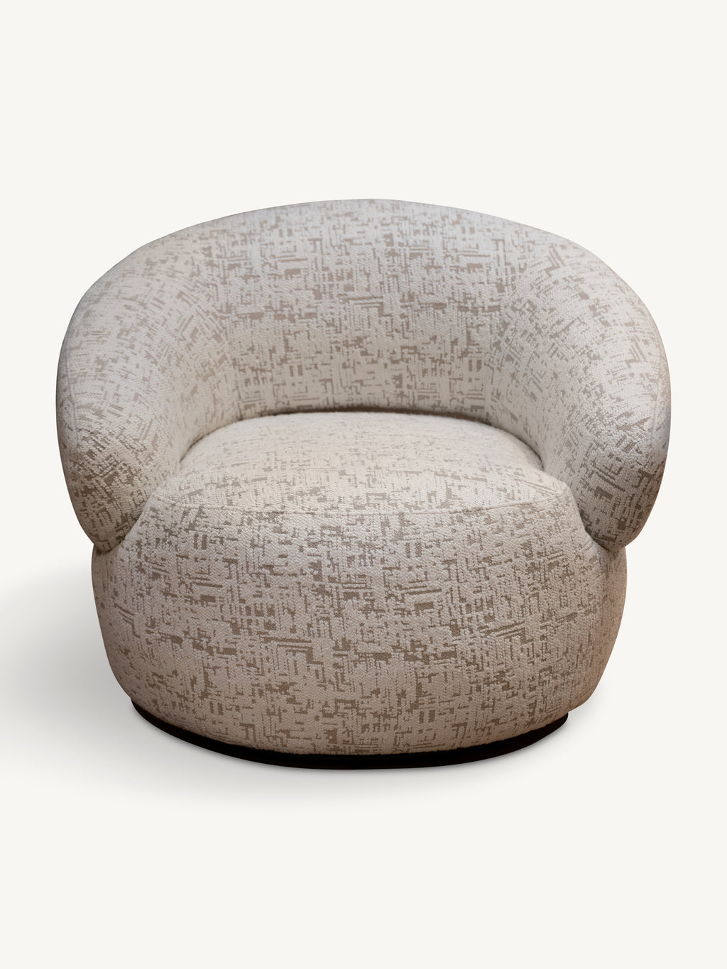 Swivel chair HAZEL 91x83x74cm textured sand