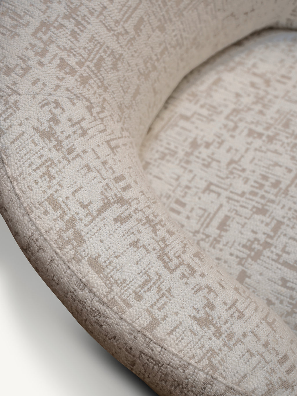 Swivel chair HAZEL 91x83x74cm textured sand