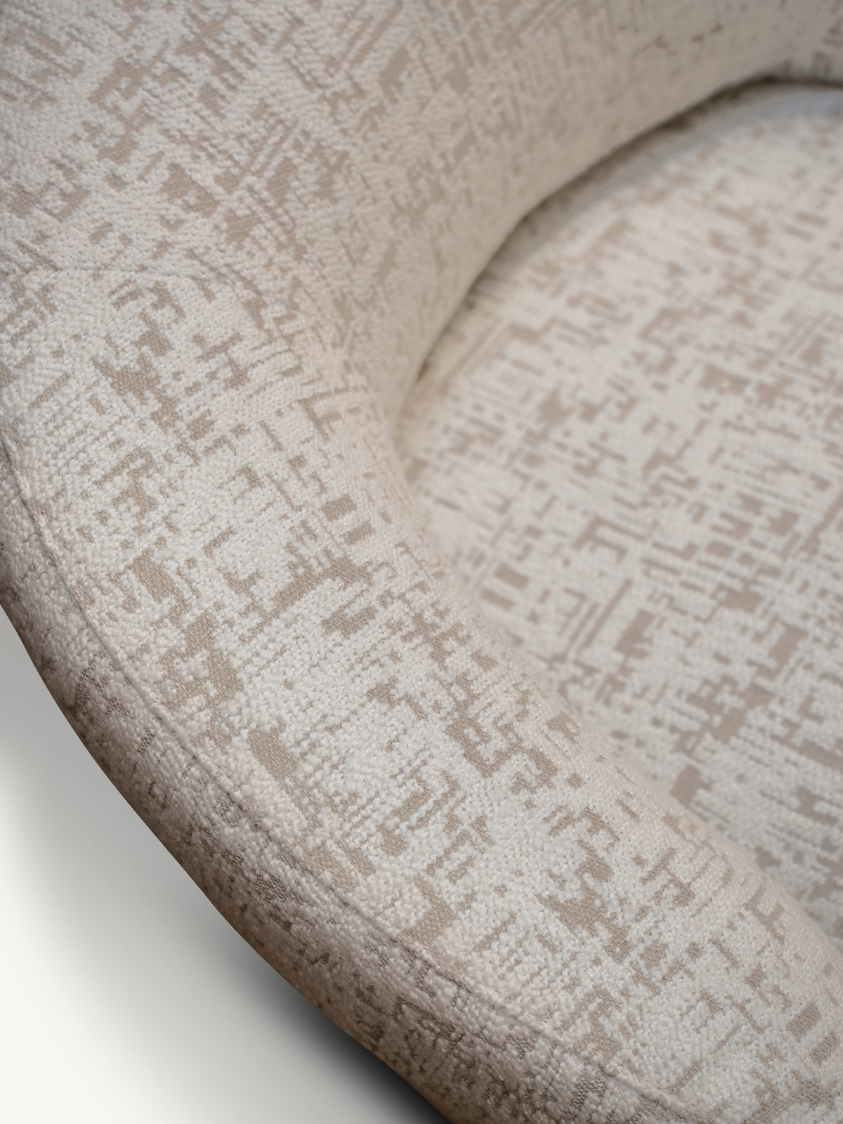 Swivel chair HAZEL 91x83x74cm textured sand