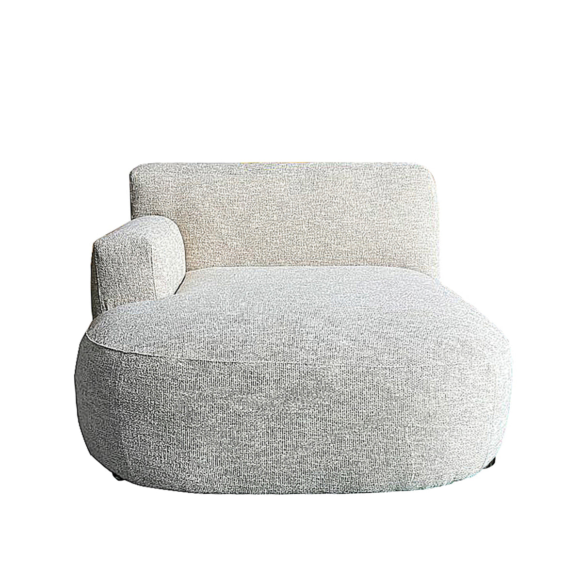 Buitenchaise longue links MOLLY 123x156x77cm beige