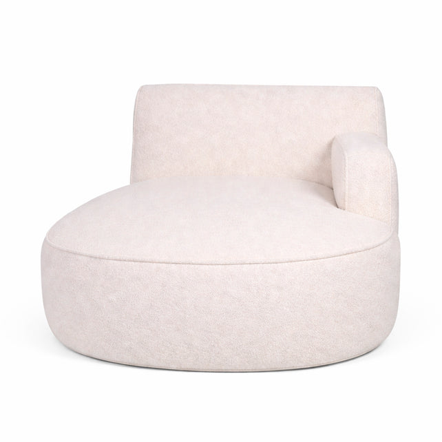 Outdoor chaise lounge right MOLLY 123x156x77cm beige