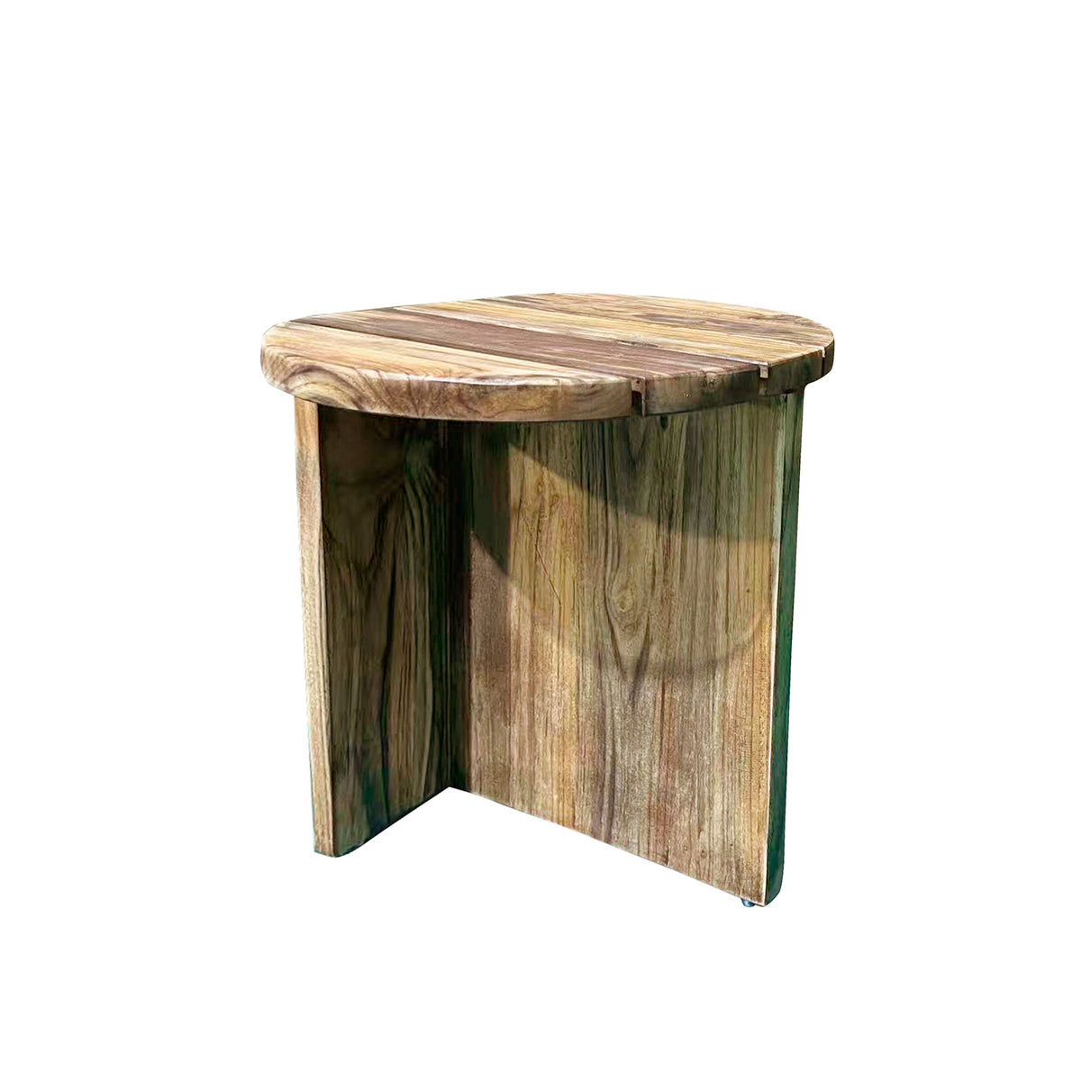 Buitenzijtafel IVY teakhout Ø41x37cm naturel