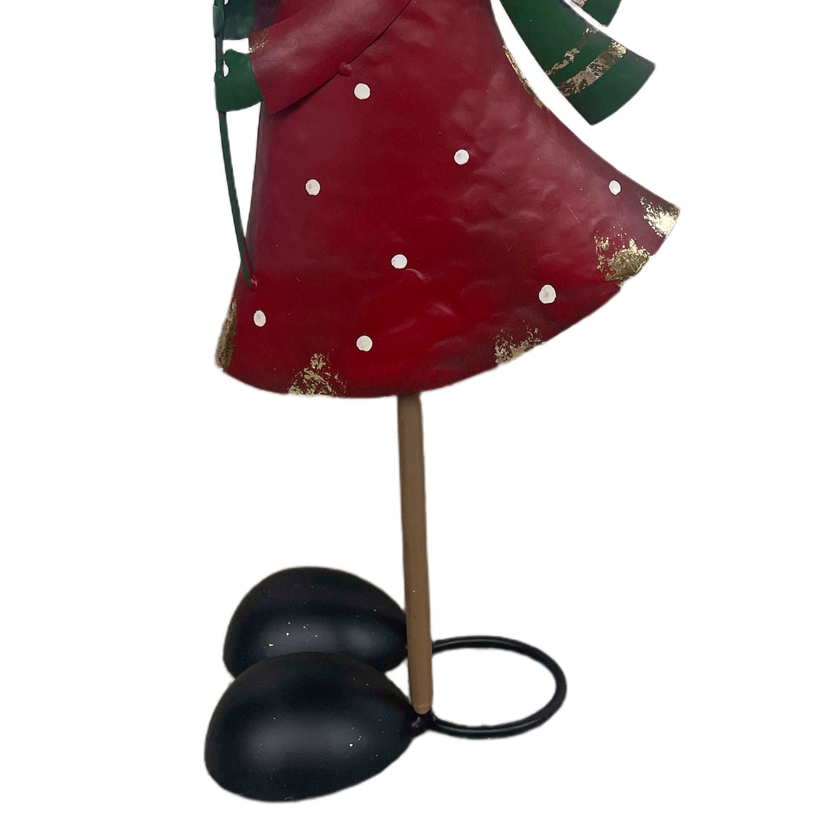 Decorative deer w/star red/green metal 23x15x65