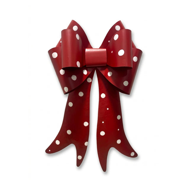 Decoratieve strik BANDEAU 45x15x70cm rood wit