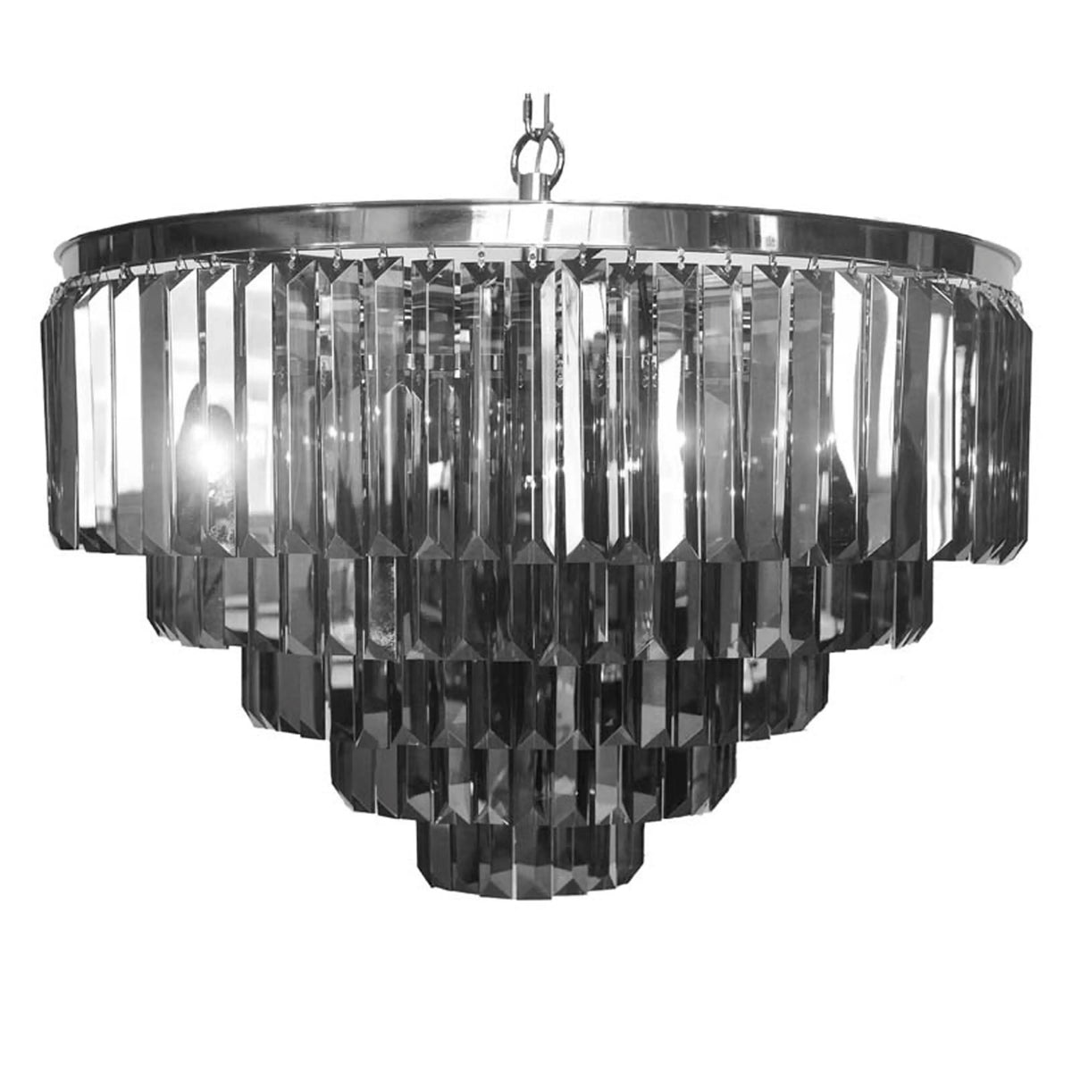 Chandelier IR/NI smokey glass 80x80x51