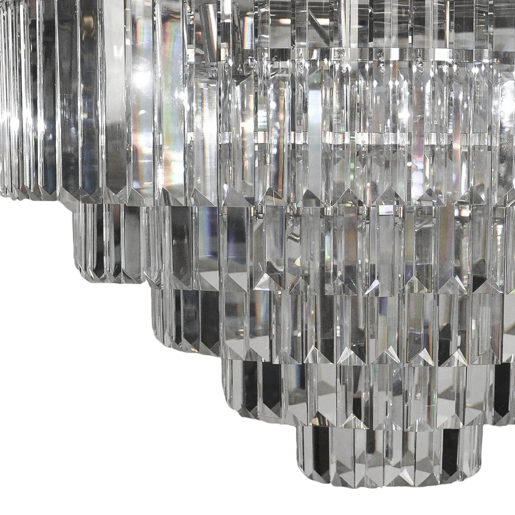 Chandelier IR/NI clear glass 80x80x51