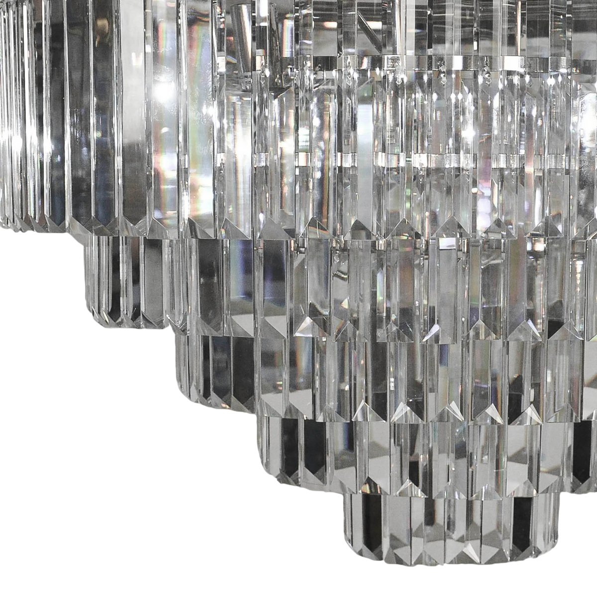 Chandelier IR/NI clear glass 80x80x51